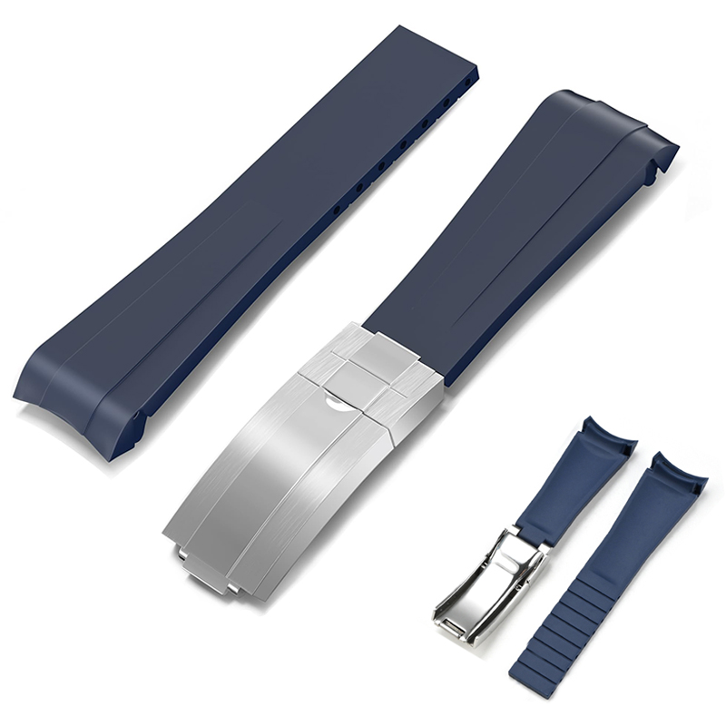 Luxury Watch With Rubber Strap - 20mm Watch Band for Rolex Curved
