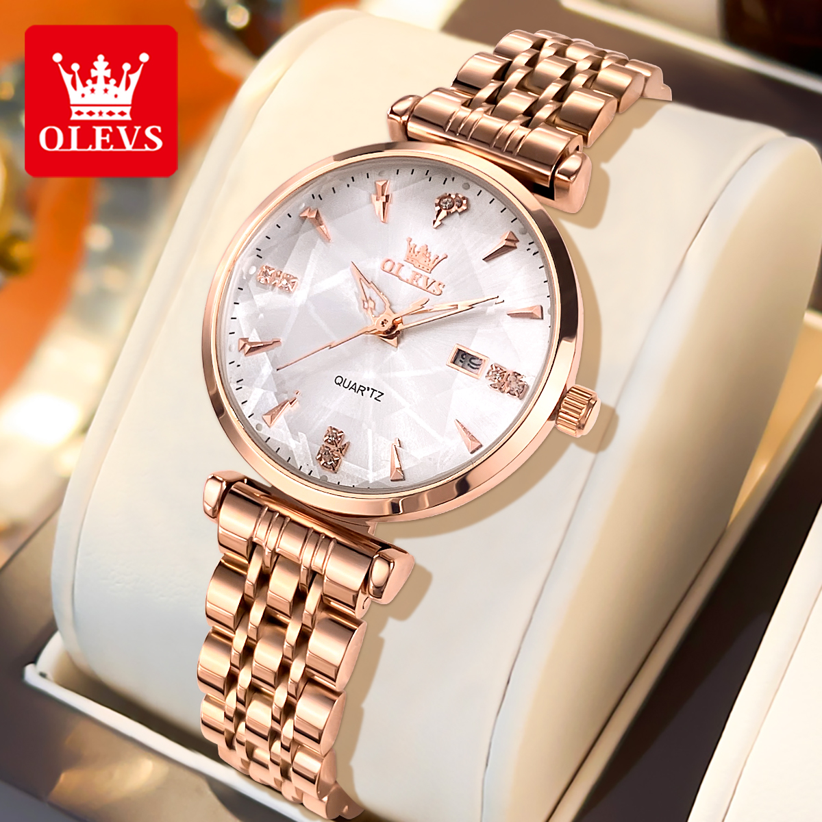 Luxury Quartz Watch Brands - OLEVS brand beautiful women's watches Prism