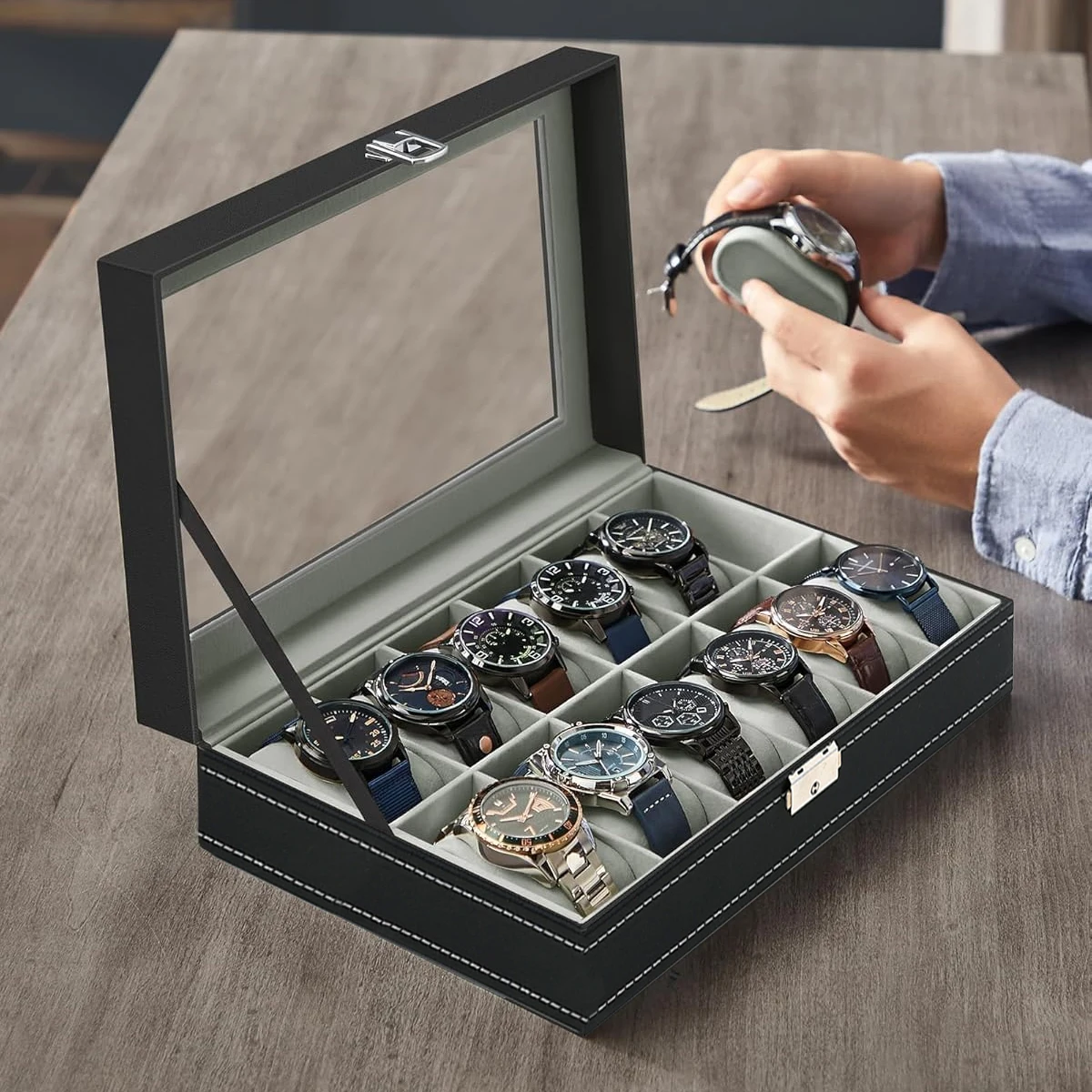 Luxury Watch Collection Box - Newly Upgraded Classic Watch Storage Box,Practical,Exquisite