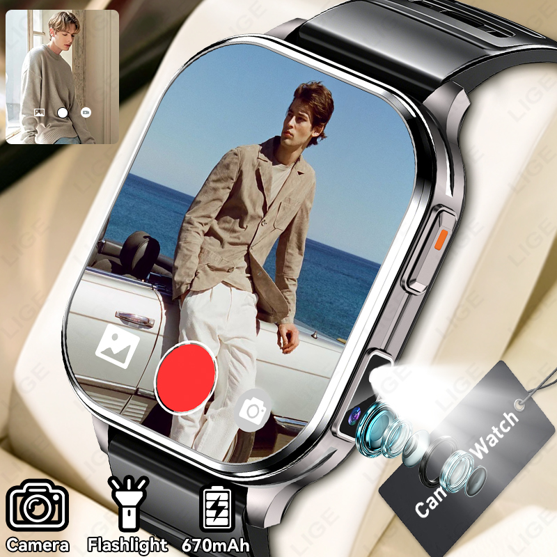 Luxury Watch Photo - LIGE Camera Smart Watch Men Women