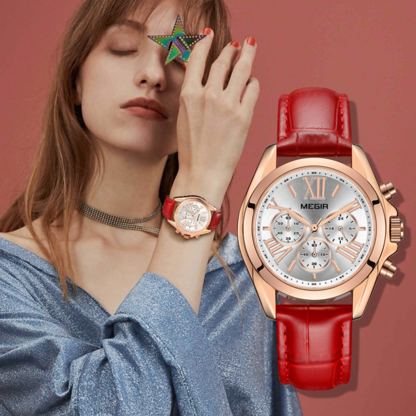 Luxury Quartz Watch Brands - MEGIR New Luxury Leather Watch Women