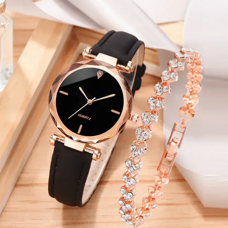 Lux Watch - 2PCS Set Luxury Watch Women Bracelet