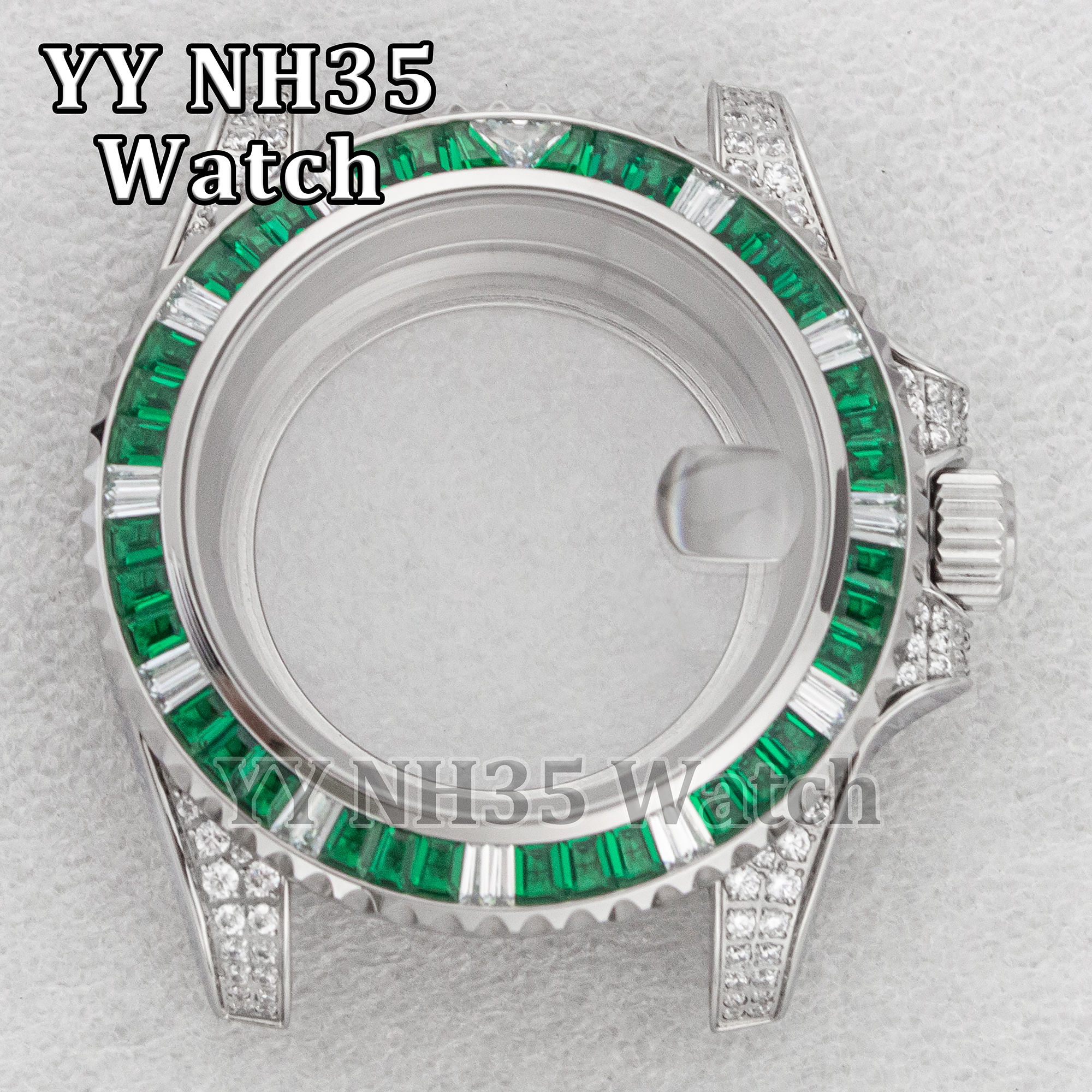 Luxury Watch Repair - Luxury Diamond Case Sapphire Crystal 40mm