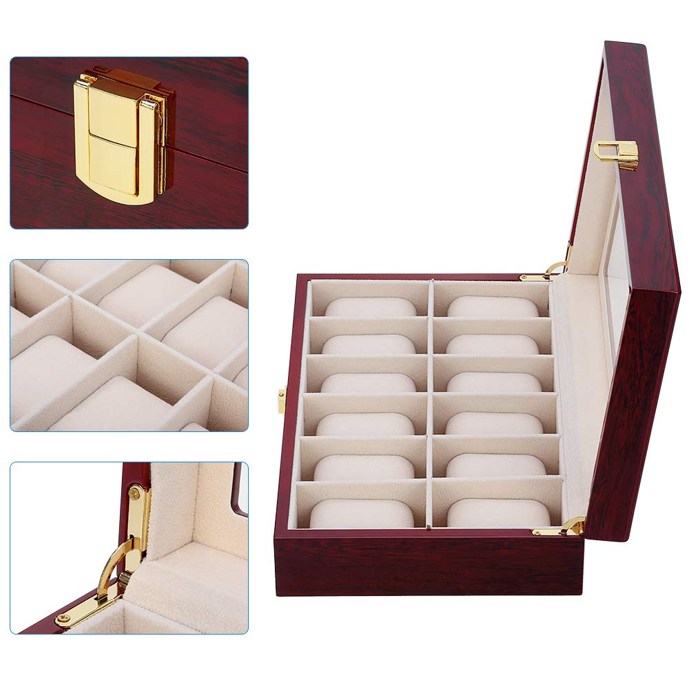 Luxury Watch Holder For Men - Luxury Wooden Watch Box 1/2/3/5/6/10/12 Grids
