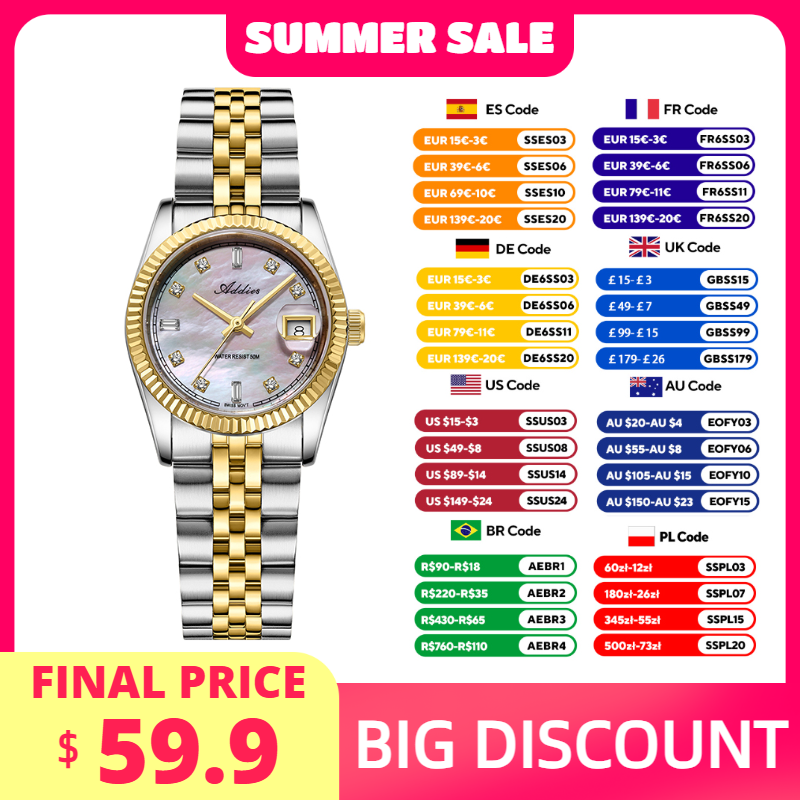 Luxury Women'S Watch - ADDIES 585 Quartz Women's Watches Sapphire