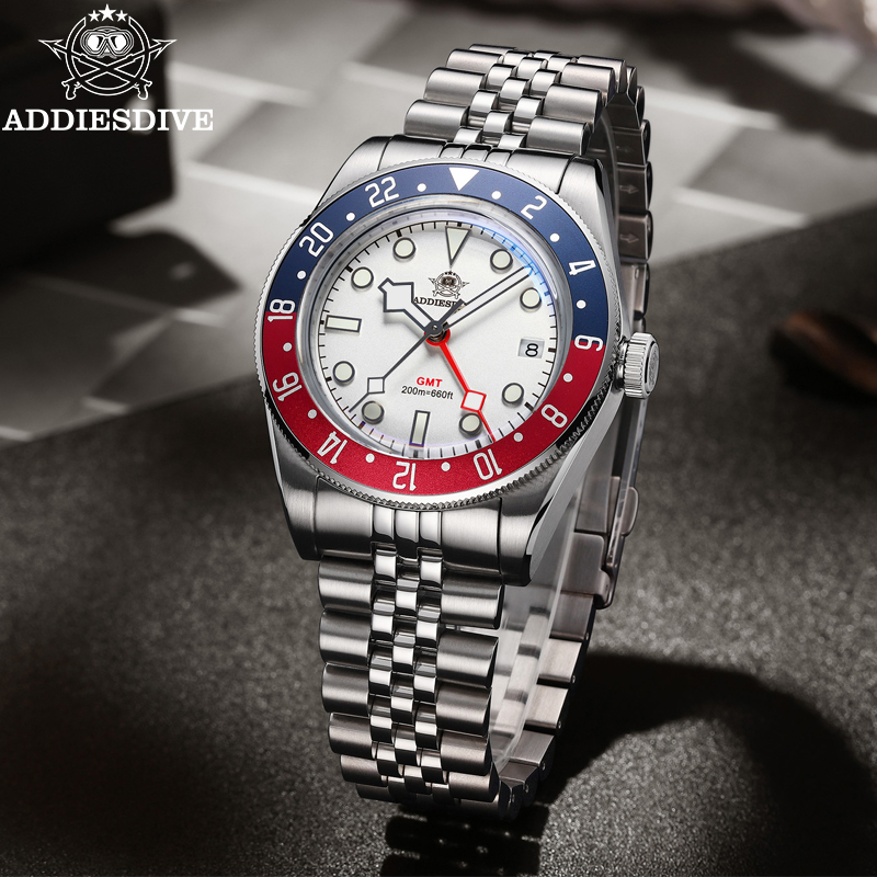 ADDIESDIVE 39mm Men's Quartz W – Gmt Dual Timezone Watch Bewertung und Preis