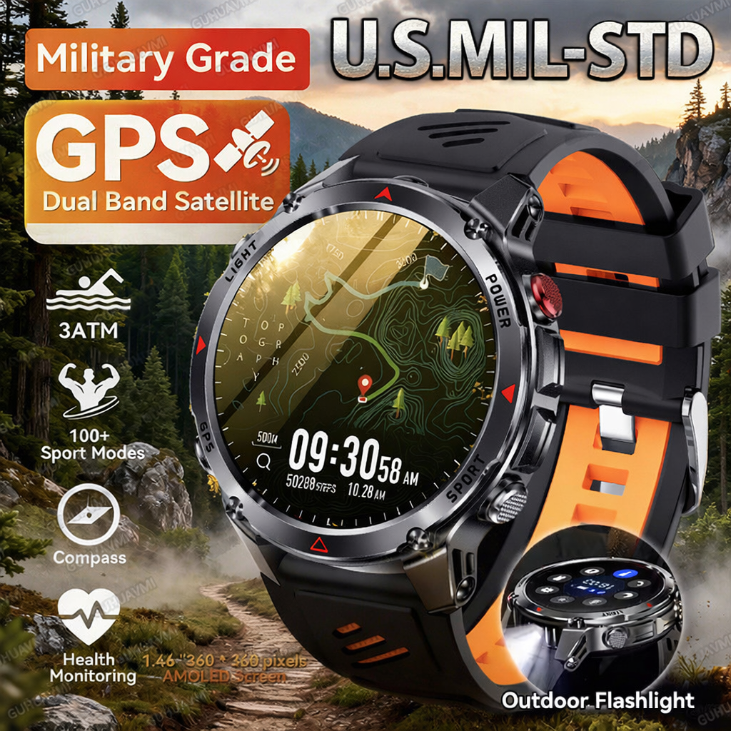 2026 New Outdoor Military GPS  – Gmt Dual Timezone Watch Bewertung und Preis