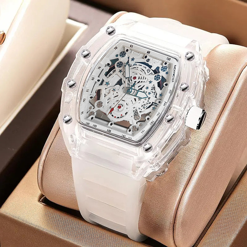 Tonneau Fashion Quartz Watch M – Luxury Watch With Rubber Strap Bewertung und Preis