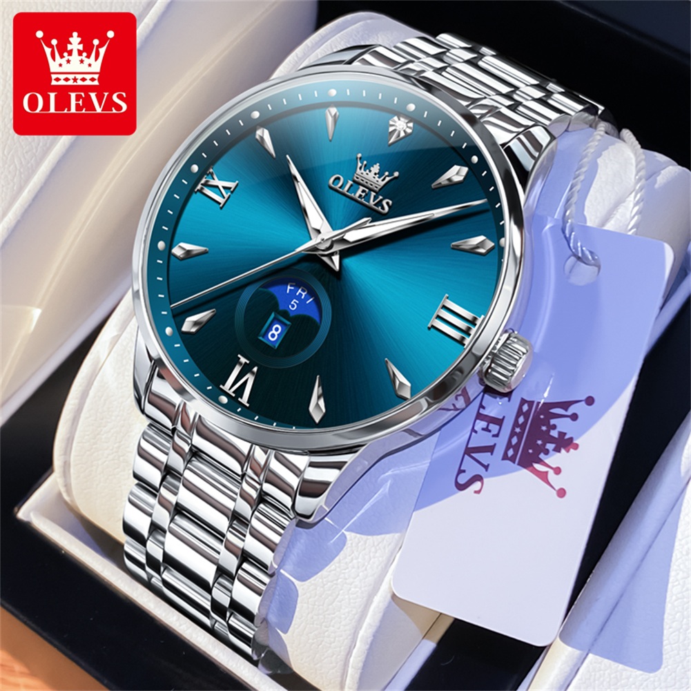 OLEVS Moon Phase men's watches – Luxury Quartz Watch Brands Bewertung und Preis