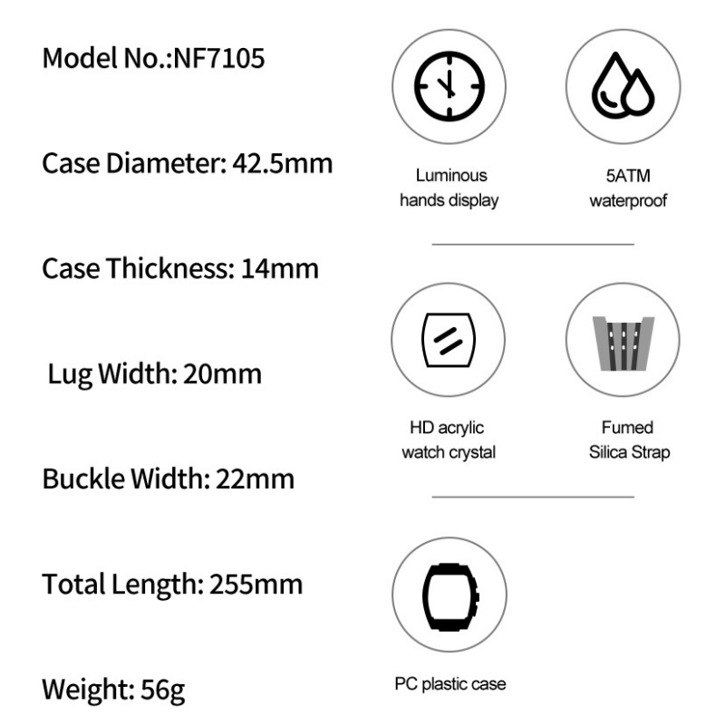 NAVIFORCE Man's Watch 5ATM Wat – Luxury Watch Straps Bewertung und Preis