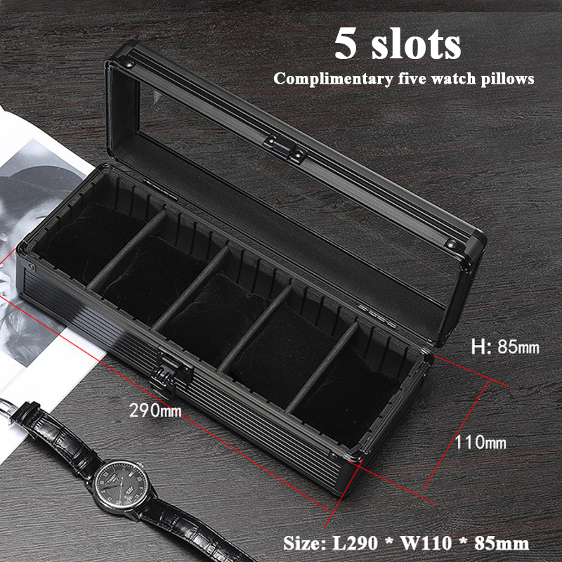 5 Slots High-End Aluminum Allo – Luxury Watch Collection Box Bewertung und Preis