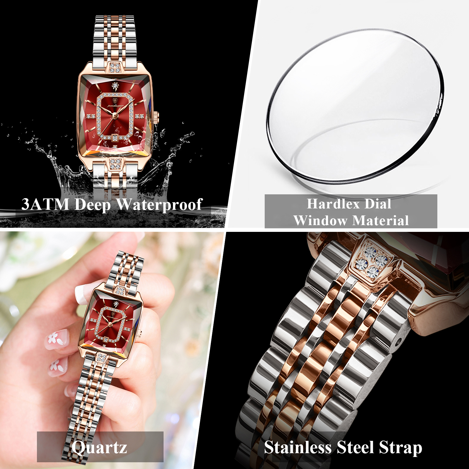 POEDAGAR Luxury Rectangle Watc – Luxury Watch Cheap Bewertung und Preis