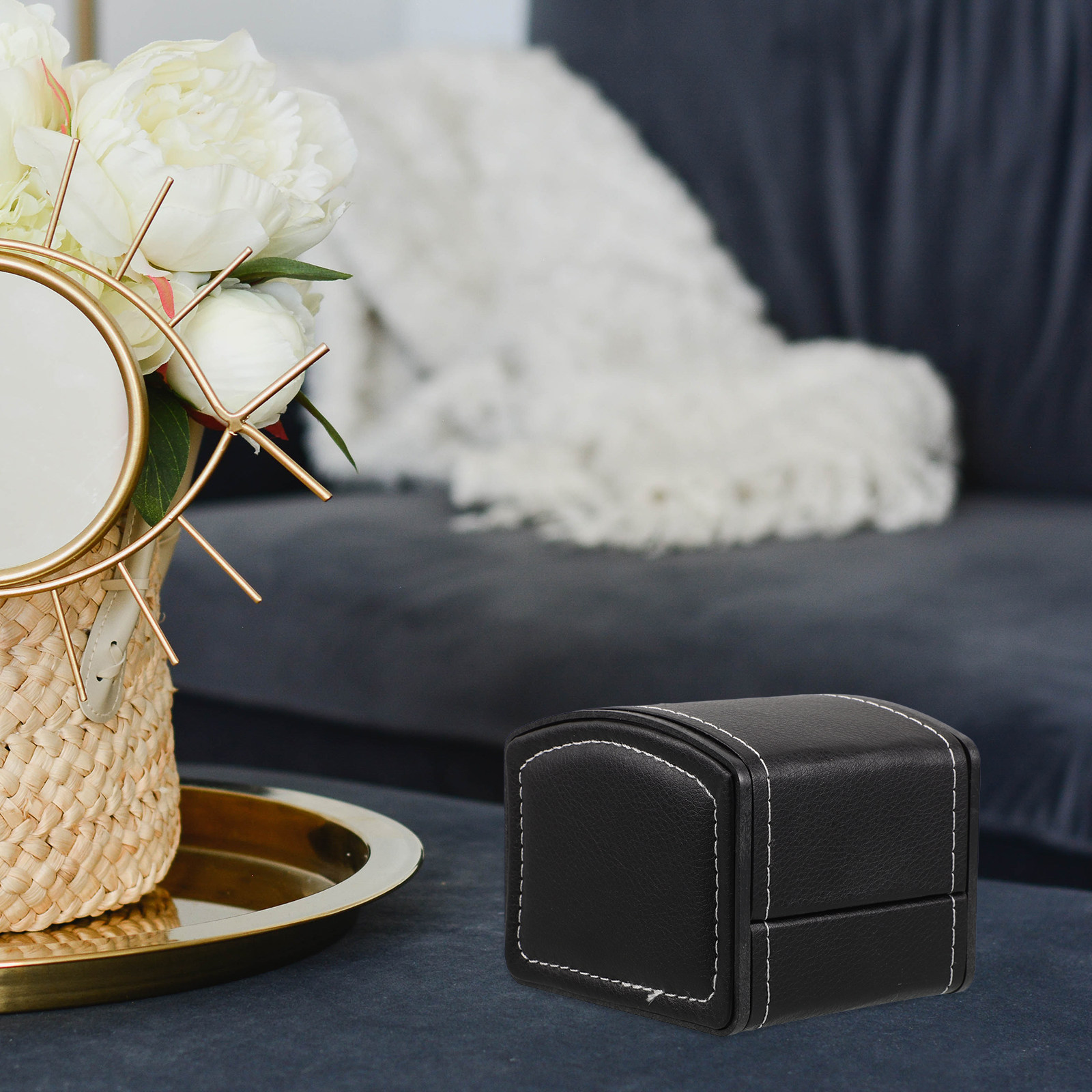 2Pcs Black PU Watch Storage Bo – Luxury Watch Holder For Men Bewertung und Preis