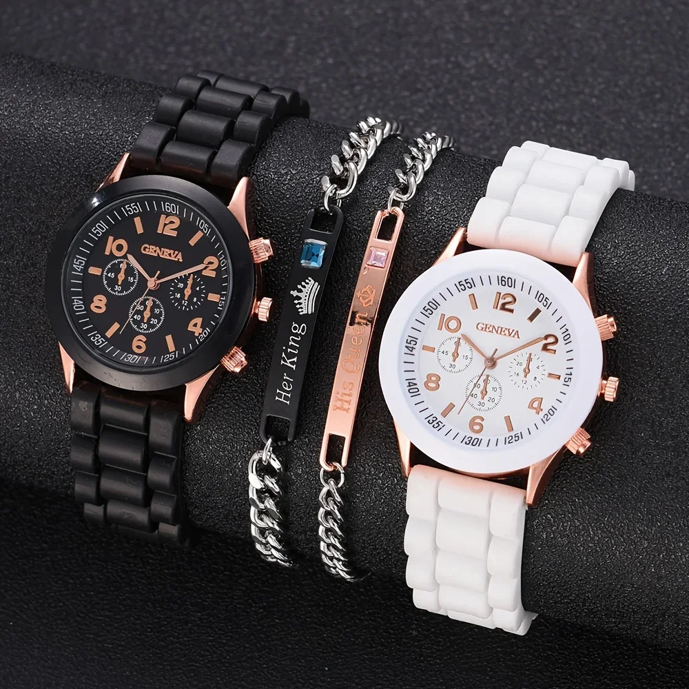 2Pcs Luxury Women's Watch Set  – Luxury Watch With Rubber Strap Bewertung und Preis