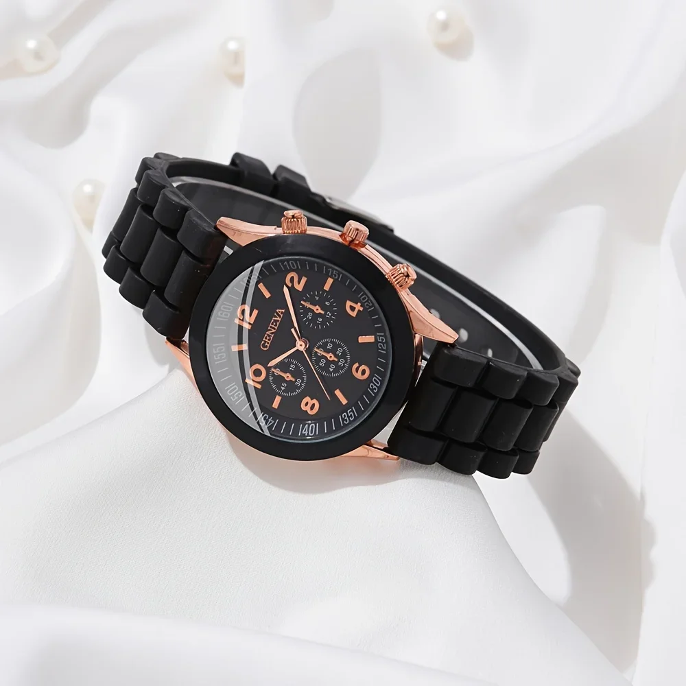 2Pcs Luxury Women's Watch Set  – Luxury Watch With Rubber Strap Bewertung und Preis