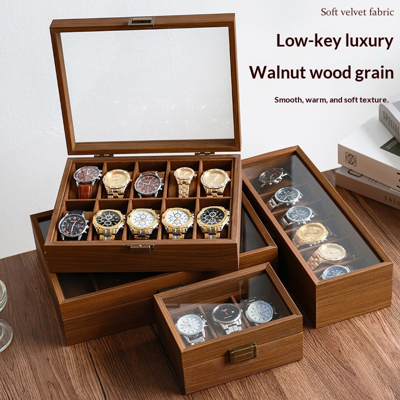 Black Walnut Wood Grain Watch  – Luxury Watch Collection Box Bewertung und Preis