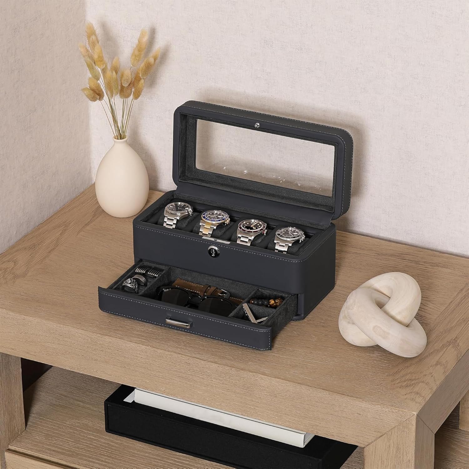 Luxury 4-Slot Watch Box with V – Luxury Women'S Watch Bewertung und Preis
