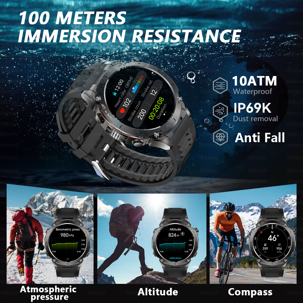 GPS Smart Watch 10ATM Waterpro – Gmt Dual Timezone Watch Bewertung und Preis