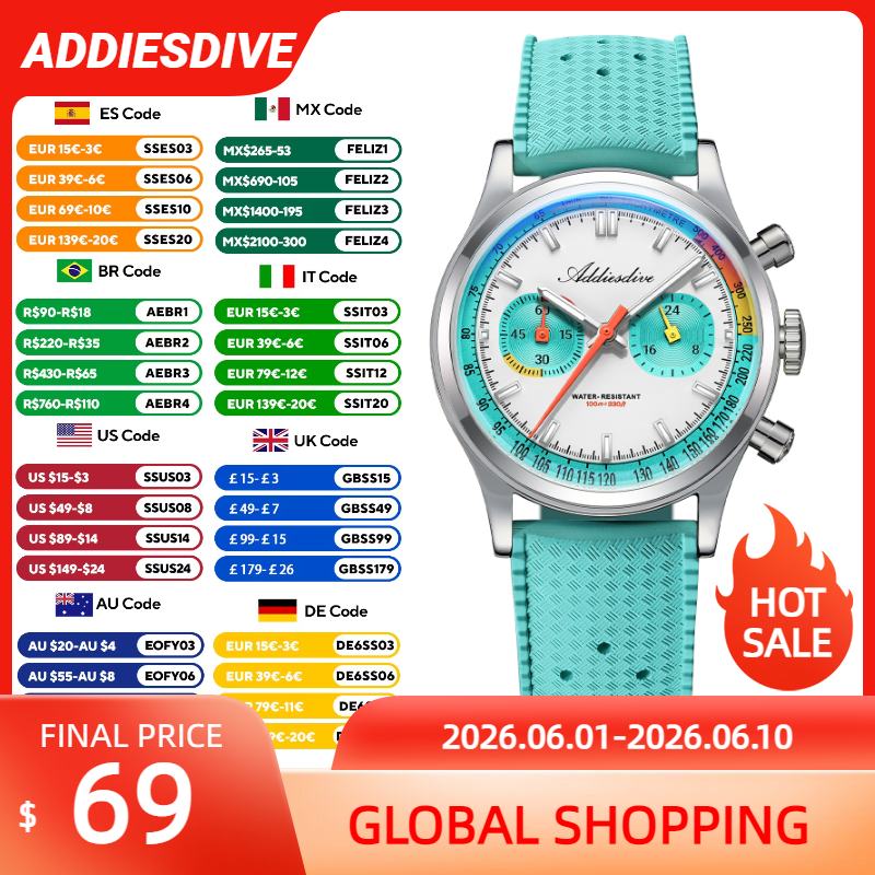ADDIESDIVE NEW Multifunction C – Luxury Watch With Rubber Strap Bewertung und Preis