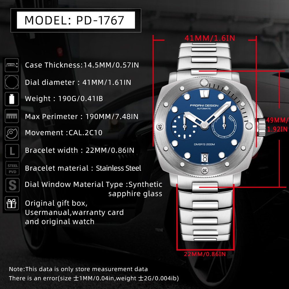 PAGANI DESIGN Top Brand Men's  – Luxury Quartz Watch Brands Bewertung und Preis