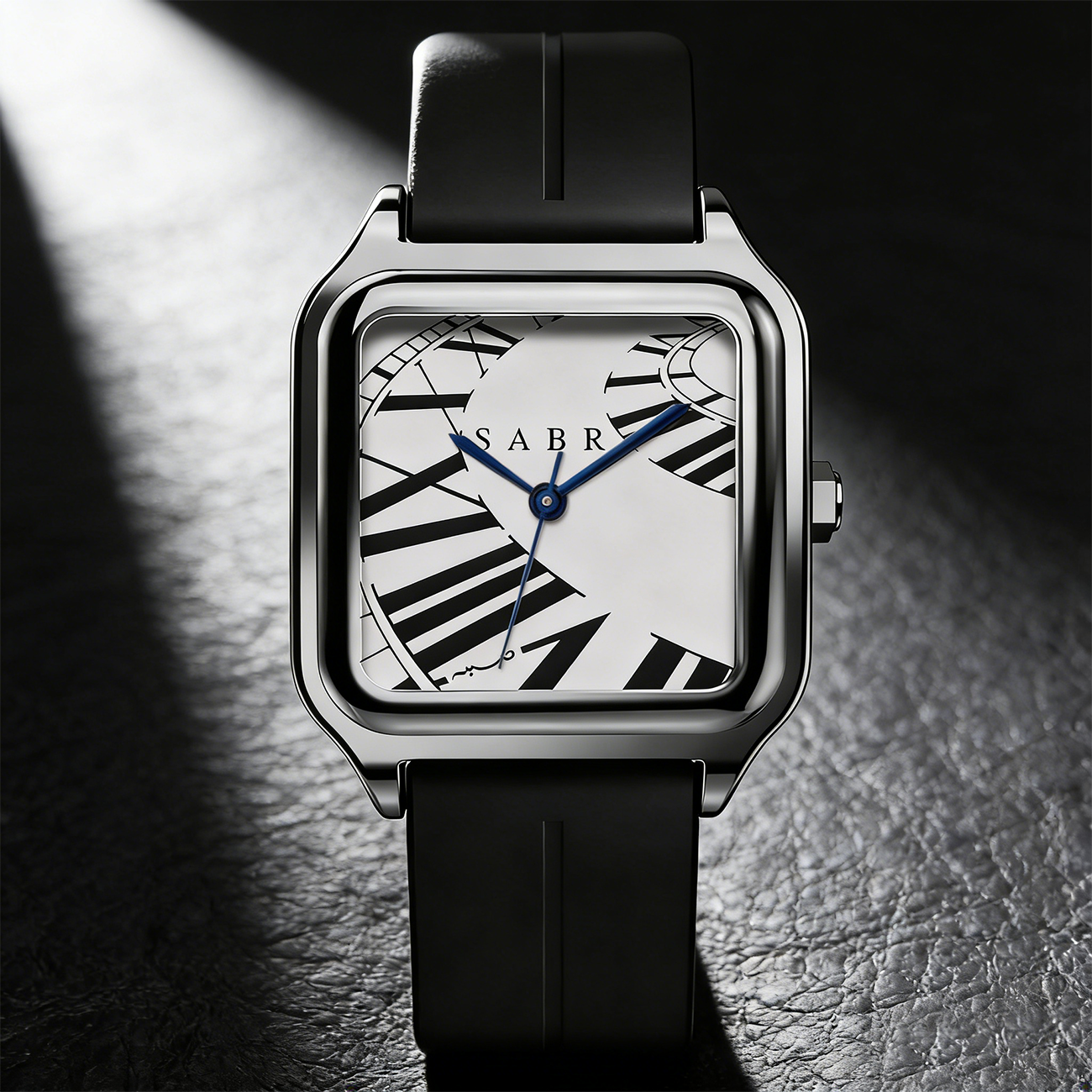 SABR Square Stainless Steel Al – Luxury Watch With Rubber Strap Bewertung und Preis
