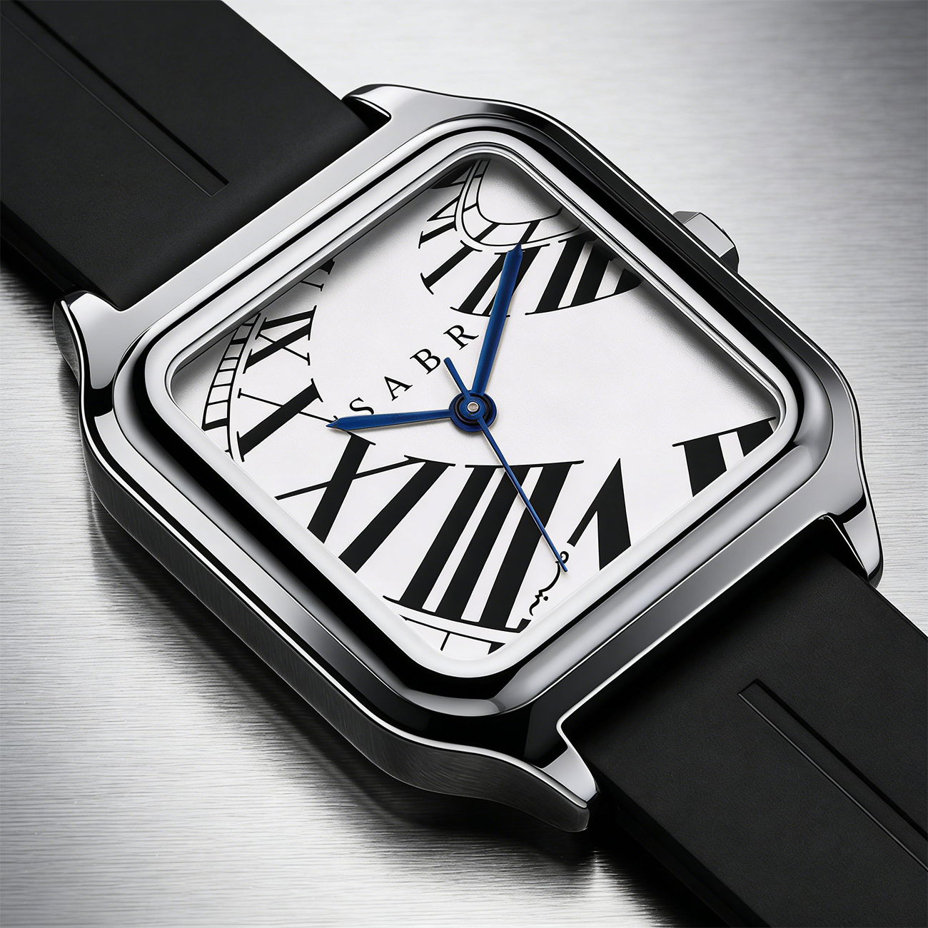 SABR Square Stainless Steel Al – Luxury Watch With Rubber Strap Bewertung und Preis