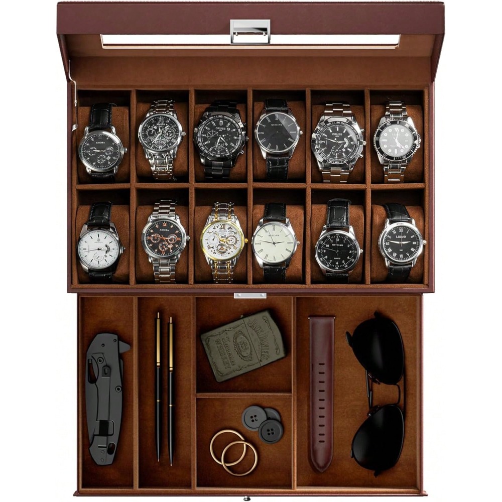 Luxury 12-Slot 2-Layer Watch C – Luxury Watch Holder For Men Bewertung und Preis