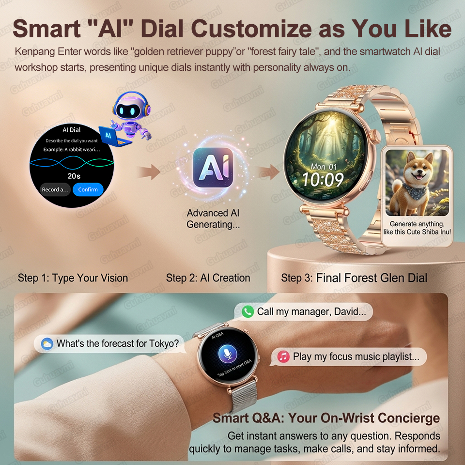 2026 New Women AI Smart Diagno – Gmt Dual Timezone Watch Bewertung und Preis